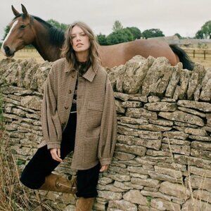 doen carmel heirloom wool/cashmere blend coat - small